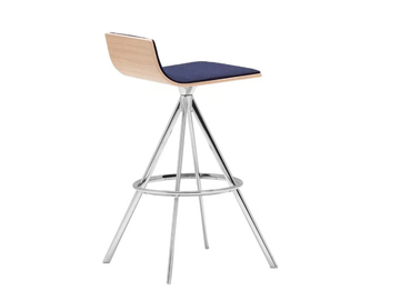 LINEAL BQ0642/BQ0647 - Swivel fabric barstool by Andreu World - view 3
